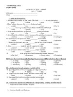 Download Đề kiểm tra 45 phút tiếng anh 12 lần 1