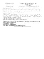 Download Đề kiểm tra hKII vật lý lớp 11 tỉnh Nam Định