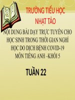 Môn tiếng anh lớp 5 tuần 22 unit 8: The best bed!