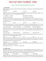 85 câu hỏi trắc nghiệm amin có đáp án