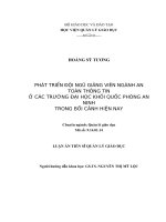 Phát triển đội ngũ giảng viên ngành an toàn thông tin ở các trường đại học khối quốc phòng an ninh trong bối cảnh hiện nay 