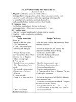 Tải Giáo án Tiếng Anh lớp 4 Unit 10: Where were you yesterday - Lesson 1 - Giáo án điện tử môn Tiếng Anh lớp 4