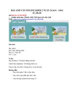 bài giảng tiếng anh lớp 2 tuần 24  tiểu học nhị xuân