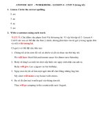 TATC - KHỐI 5 - ĐÁP ÁN - FAMILY AND FRIENDS 5 - UNIT 9 - LESSON 4 - TUẦN 25