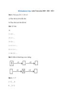 Tải Đề thi giữa kì 1 lớp 1 môn Toán năm 2020 - 2021 - Đề 4 - Đề thi giữa học kì 1 môn Toán lớp 1
