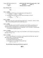 Download Đề kiểm tra 1 tiết giữa HKI hóa học khối 11