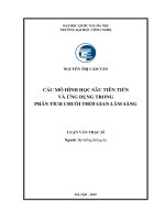 (Luận văn thạc sĩ) các mô hình học sâu tiên tiến và ứng dụng trong phân tích chuỗi thời gian lâm sàng​ 