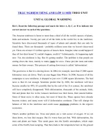 Tải Trắc nghiệm Reading tiếng Anh lớp 11 Unit 6 Global Warming - Bài tập Tiếng Anh 11 mới theo từng Unit có đáp án