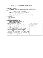 Tải Giáo án môn Ngữ văn lớp 6 bài 3 - Từ và cấu tạo của từ tiếng Việt