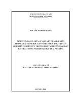 (Luận văn thạc sĩ) mối tương quan giữa sự gắn kết của sinh viên trong quá trình học tập với kết quả học tập của sinh viên (nghiên cứu trường hợp tại trường đại học kỹ thuật công nghiệp đại học thái nguyên)​ 