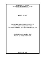 Một số giải pháp nâng cao chất lượng đào tạo nhân lực đại lý bảo hiểm tại công ty TNHH bảo hiểm nhân thọ FWD việt nam 