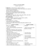 Tải Giáo án Tiếng Anh lớp 4 Unit 5: Can you swim - Lesson 1 - Giáo án điện tử môn Tiếng Anh lớp 4