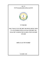 Thực trạng tuân thủ điều trị thuốc kháng virus của người bệnh viêm gan b mạn tính điều trị ngoại trú tại bệnh viện đa khoa tỉnh nam định năm 2020 
