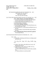 Download Đề thi HKI hóa học khối 9 nâng cao