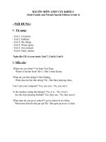 Bài ôn tập môn Tiếng Anh các khối lớp