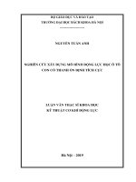 Nghiên cứu xây dựng mô hình động lực học ô tô con có thanh ổn định tích cực 
