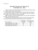 Download Đề kiểm tra HKII sinh học 10 cực hay