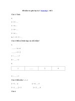 Tải Đề thi giữa kì 1 lớp 1 môn Toán - Đề 1 - Đề kiểm tra giữa học kì 1 lớp 1 môn Toán