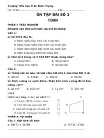 Bài ôn tập ở nhà cho học sinh lớp 4 trong thời gian nghỉ dịch bệnh Covid-19 (lần 2)