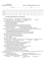 Download Đề kiểm tra 15 phút địa lý 10 kì 1