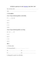 Tải Đề kiểm tra giữa học kì 2 môn Toán lớp 1 năm 2018 - 2019 - Đề thi giữa học kì 2 môn Toán lớp 1