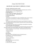 Chưong 4. SOẠN THẢO VĂN BẢN  CHUYÊN ĐỀ 1: SOẠN THẢO VÀ CHỈNH SỬA VĂN BẢN
