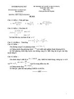 Download Đề thi HK2 lớp 11 môn toán có đáp án