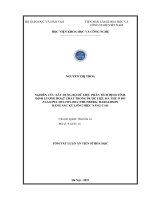Nghiên cứu xây dựng bộ dữ liệu phân tích định tính, định lượng hoạt chất trong dược liệu hà thủ ô đỏ fallopia multiflora (thunberg) haraldson bằng sắc ký lỏng hiệu năng cao  TT 