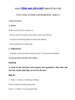 Tải Unit 4 lớp 8 Skills 1 - Tiếng Anh 8 Unit 4 Our customs and traditions | Giải bài tập SGK tiếng Anh 8 mới Unit 4 Skills 1