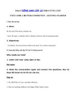 Tải Unit 4 lớp 10 Getting started - Tiếng Anh 10 Unit 4 For a better community | Giải bài tập SGK tiếng Anh 10 mới Unit 4 Getting started