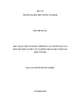 Thực trạng thực hành quy trình rửa tay thường quy của sinh viên khoá 10 thực tập tại bệnh viện đa khoa tỉnh nam định năm 2018 