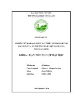 Nghiên cứu đa dạng thực vật thân gỗ trong rừng đặc dụng trên địa bàn xã trường hà, huyện hà quảng, tỉnh cao bằng 