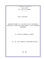 HOÀN THIỆN NGHIỆP vụ bảo đảm TIỀN VAY tại NGÂN HÀNG NÔNG NGHIỆP và PHÁT TRIỂN NÔNG THÔN VIỆT NAM   CHI NHÁNH THANH hóa 