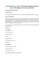 Tải Sinh học 11 bài 7: Thực hành thí nghiệm thoát hơi nước và thí nghiệm về vai trò của phân bón - Lý thuyết, trắc nghiệm môn Sinh học 11