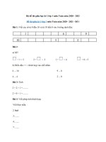 Tải Bộ đề thi giữa học kì 1 lớp 1 môn Toán năm 2020 - 2021 - 08 đề kiểm tra giữa kì 1 lớp 1 môn Toán