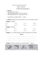 Tuần 22 - Thứ sáu ngày 05-02-2021 - TOÁN - LUYỆN TẬP - Lớp 2