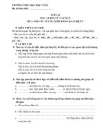 TUẦN 22- KHỐI 5- PHIẾU ÔN TẬP LỊCH SỬ ĐỊA LÝ