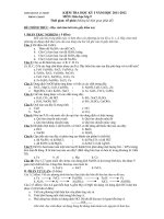 Download Đề và đáp án kiểm tra HKI hóa học 9 huyện An Nhơn