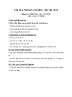 CN7 - BÀI 45 NUÔI DƯỠNG VÀ CHĂM SÓC VẬT NUÔI