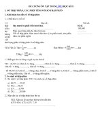 Đề cương ôn tập học kì 2 môn Toán lớp 5 – Năm học 2018-2019