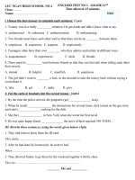 Download Đề kiểm tra 15 phút tiếng anh 11 kì 2