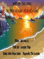 GADT: LUYỆN TẬP VỀ ƯỚC CHUNG, BỘI CHUNG CỦA CÔ: ...