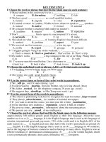 Tài liệu ôn tập môn Tiếng Anh - Unit 4