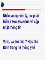 Nhắc lại nguyên lý, sự phát triển y học gia đình và cập nhật thông tin (y học GIA ĐÌNH) 