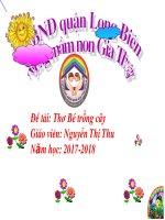 Lĩnh vưc: PTNN.Bài thơ: Bé trồng cây. Lứa tuổi MGN