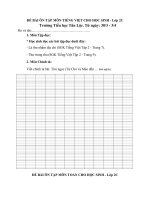 tải đề cương ôn tập môn Toán + Tiếng việt lớp 2C