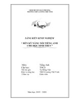 SÁNG KIẾN KINH NGHIỆM   “ RÈN KỸ NĂNG NÓI TIẾNG ANH  CHO ...