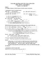 Hướng dẫn ôn tập cuối năm môn Tiếng Anh 9