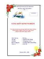 Sáng kiến kinh nghiệm “xây dựng kế hoạch dạy học bài thực hành  nhằm phát triển năng lực học sinh  trong môn hóa học lớp 8”