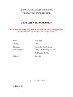 SÁNG KIẾN KINH NGHIỆM  Rèn kỹ năng thực hành Tiếng Anh ...